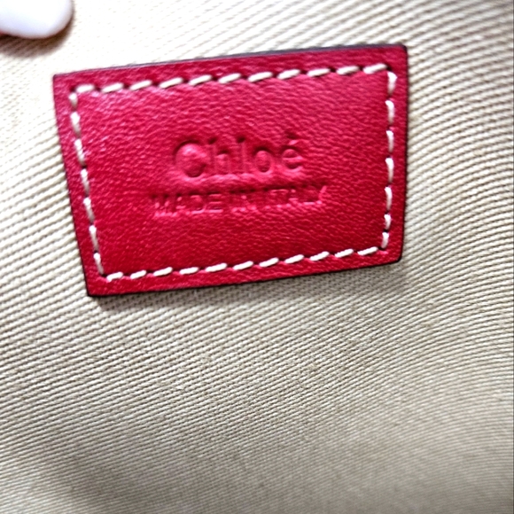 Chloe Woody Tote Bag in Linen & Leather - Picture 5 of 9